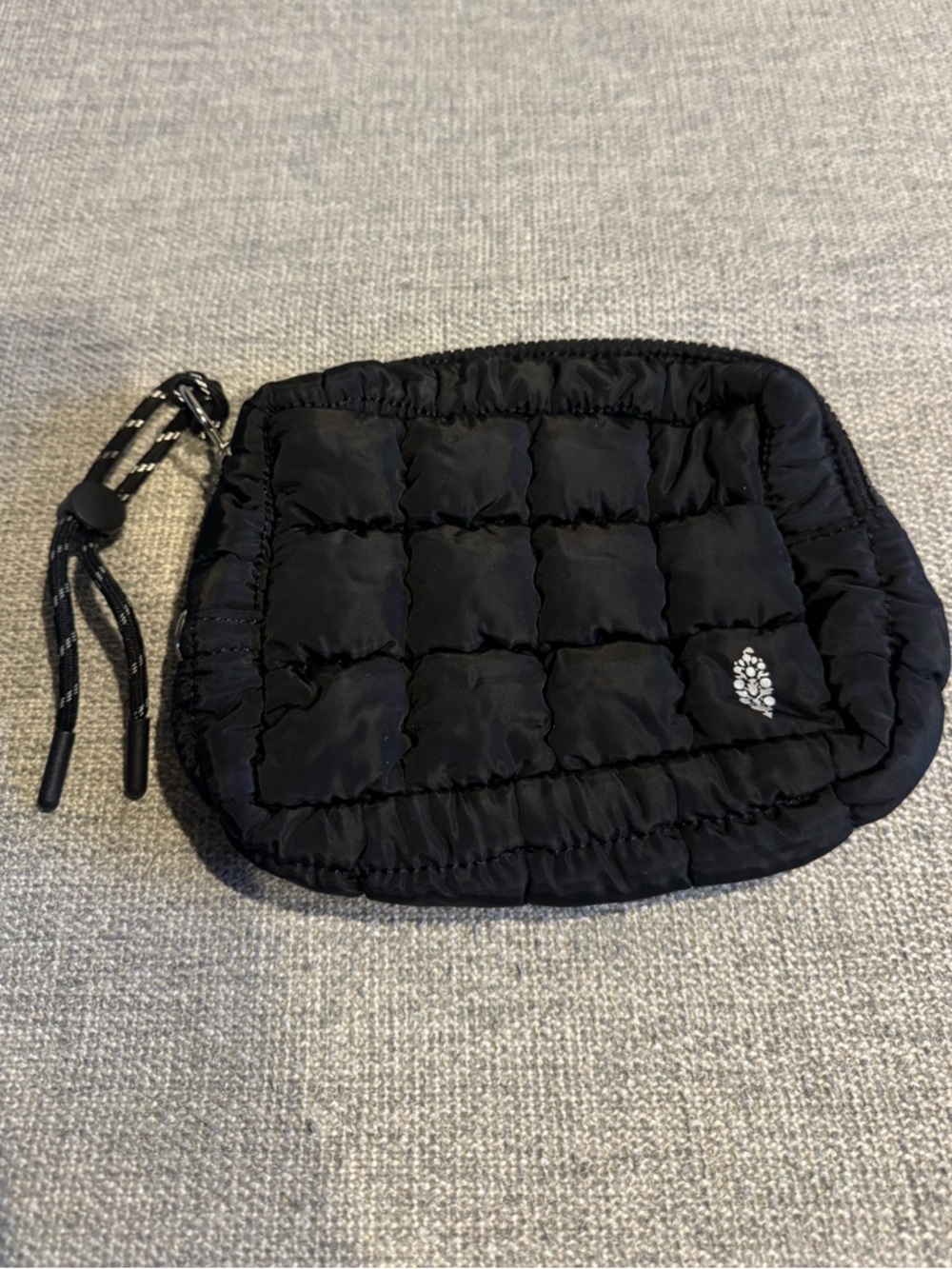 NWOT. Free People Quilted Black Pouch Wristlet Multi-use Bag